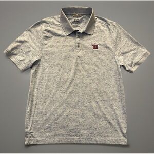 New York Giants Cutter & Buck Short Sleeve Polo Shirt NFL Logo Blue Large JBHS